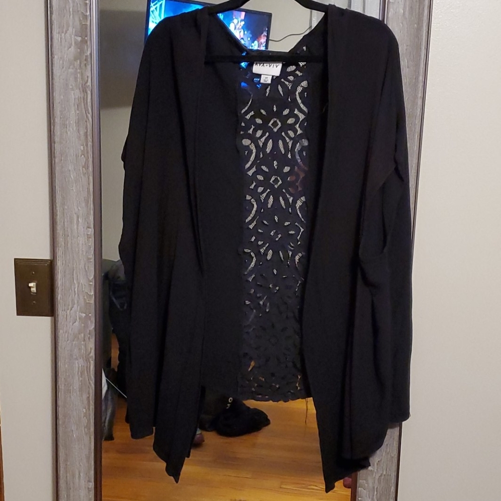 Ava & Viv Lace Back Cardigan